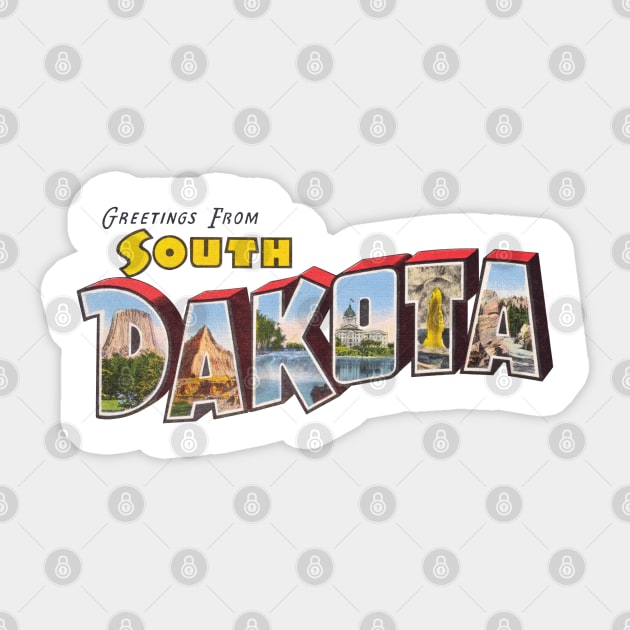 Greetings from South Dakota Sticker by reapolo